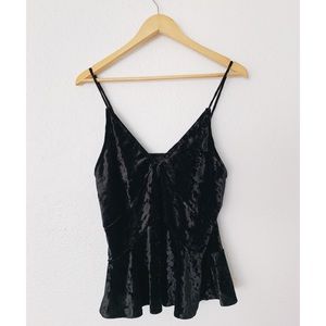 Sexy ASOS black velvet tank